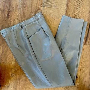 Y2K vintage 100% genuine leather fully lined high waisted mom fit pants